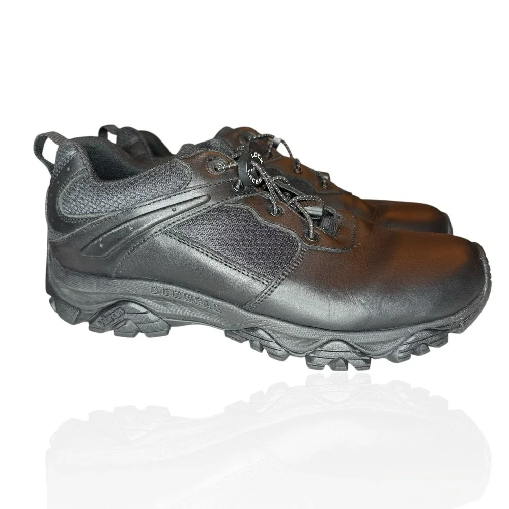 Merrell Moab Adventure 3 Shoes 10.5 Sneaker‎ Black Leather Work Walking Hiking